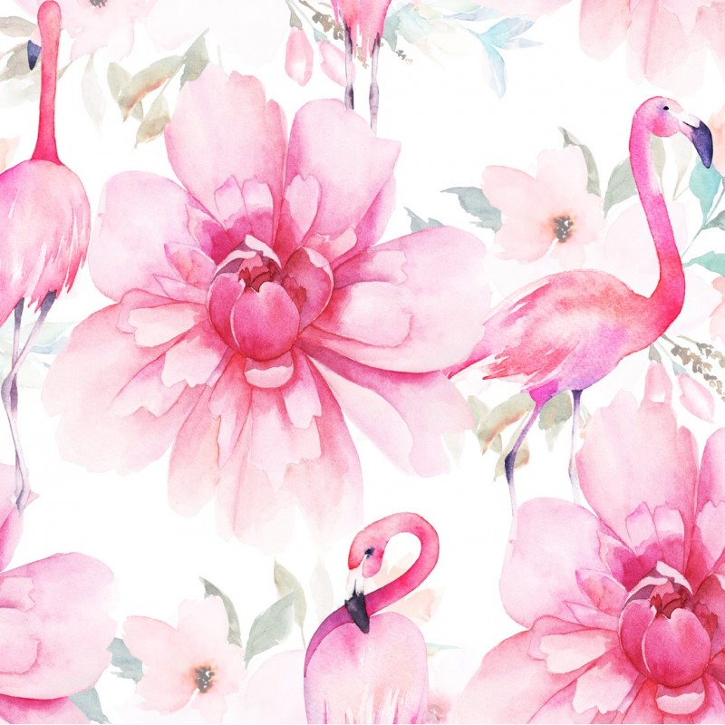 Flamingo - Preflat diaper - 28in x 28in - Cotton/spandex